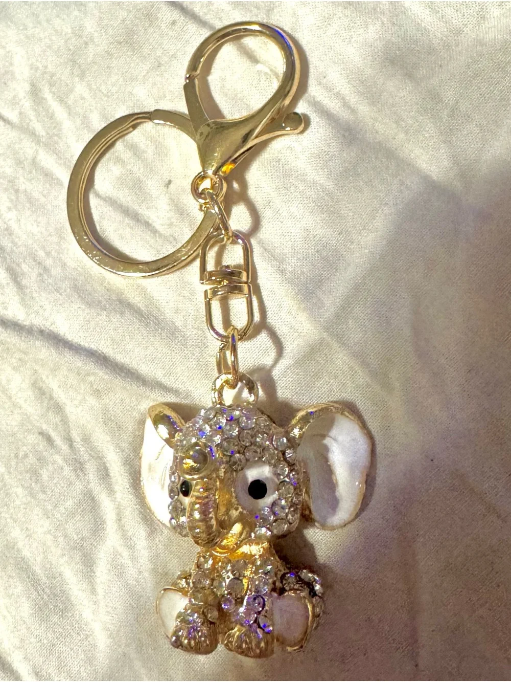Unbranded Gold Elephant Crystal Keychain bag charm Accessory NEW